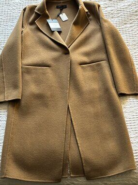 Jessie Liu, Addison Double Wool Long Coat, Size M, NEW w Tags